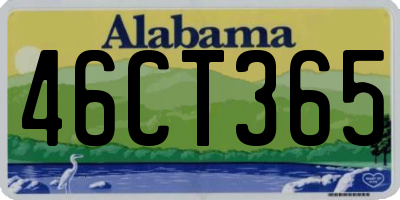 AL license plate 46CT365