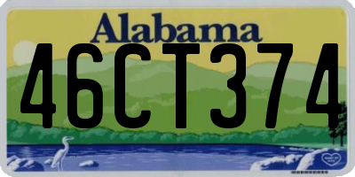 AL license plate 46CT374