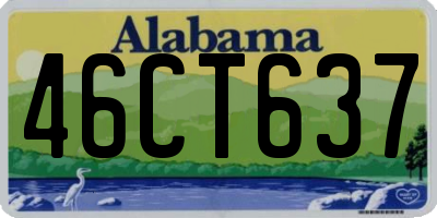 AL license plate 46CT637