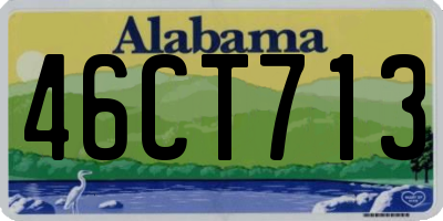 AL license plate 46CT713