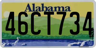 AL license plate 46CT734