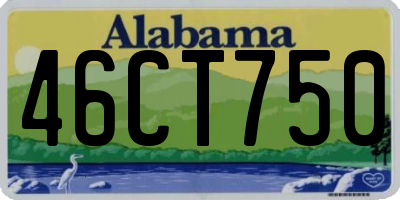 AL license plate 46CT750