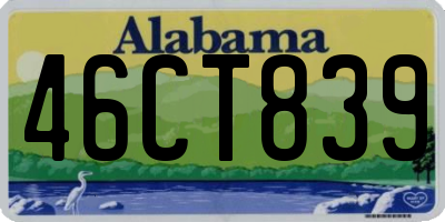 AL license plate 46CT839