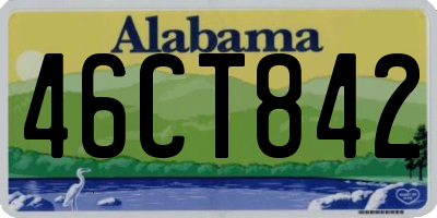 AL license plate 46CT842