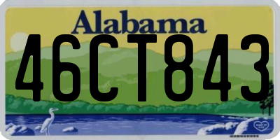 AL license plate 46CT843