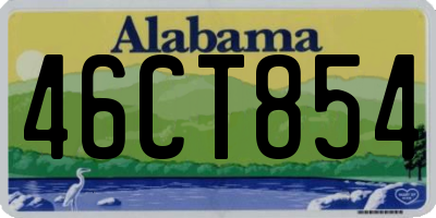 AL license plate 46CT854