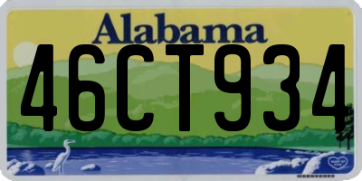 AL license plate 46CT934