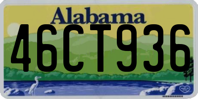 AL license plate 46CT936