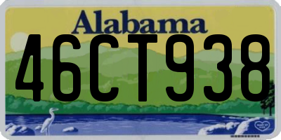 AL license plate 46CT938