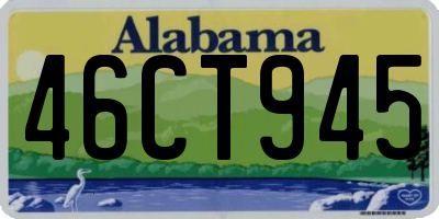 AL license plate 46CT945