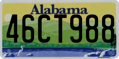 AL license plate 46CT988