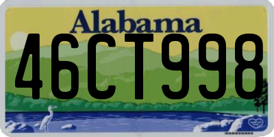 AL license plate 46CT998