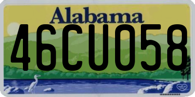 AL license plate 46CU058