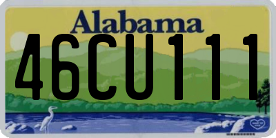 AL license plate 46CU111