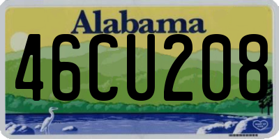 AL license plate 46CU208