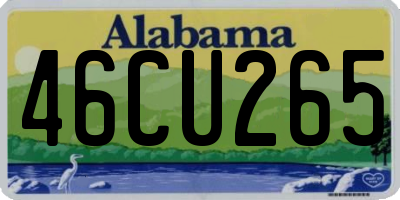 AL license plate 46CU265