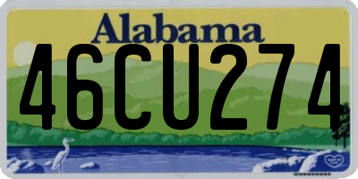 AL license plate 46CU274