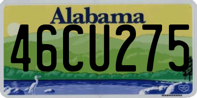 AL license plate 46CU275