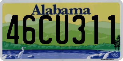 AL license plate 46CU311