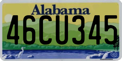 AL license plate 46CU345
