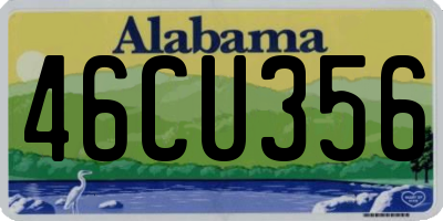 AL license plate 46CU356