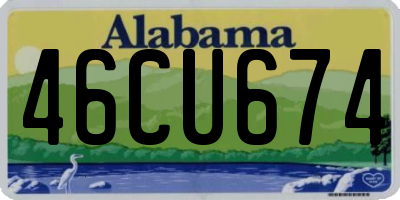 AL license plate 46CU674