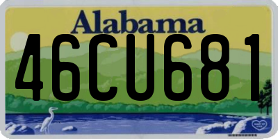AL license plate 46CU681