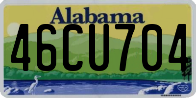 AL license plate 46CU704