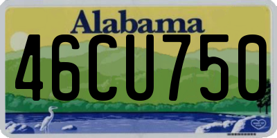 AL license plate 46CU750