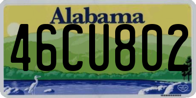 AL license plate 46CU802