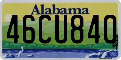 AL license plate 46CU840