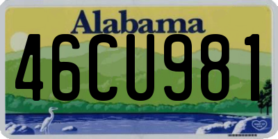 AL license plate 46CU981