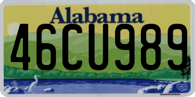 AL license plate 46CU989