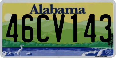 AL license plate 46CV143