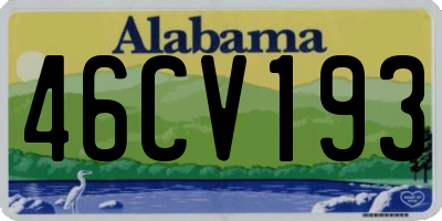 AL license plate 46CV193