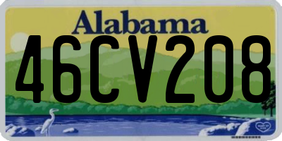 AL license plate 46CV208