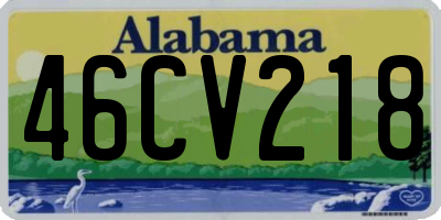 AL license plate 46CV218