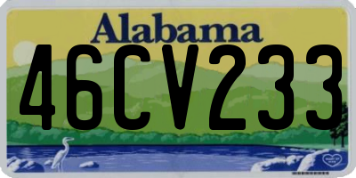 AL license plate 46CV233
