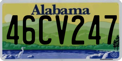 AL license plate 46CV247