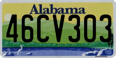 AL license plate 46CV303