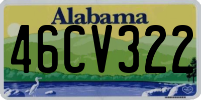AL license plate 46CV322