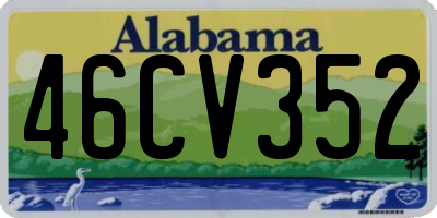 AL license plate 46CV352