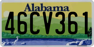 AL license plate 46CV361