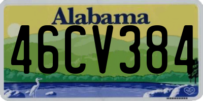 AL license plate 46CV384