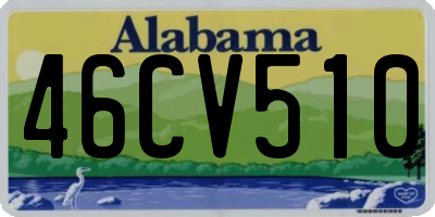 AL license plate 46CV510