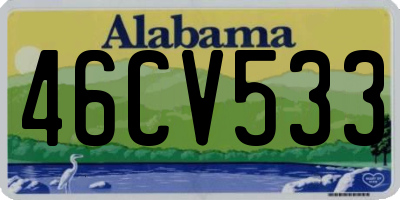 AL license plate 46CV533