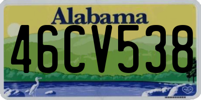 AL license plate 46CV538
