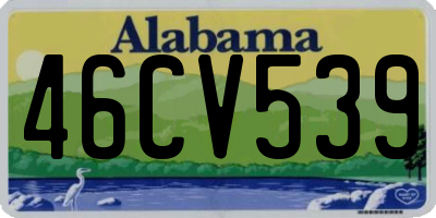 AL license plate 46CV539