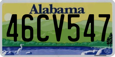 AL license plate 46CV547