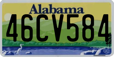 AL license plate 46CV584